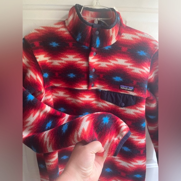 Patagonia Synchilla Womens Wild Desert Aztec Snap T Fleece Pullover Medium - Picture 5 of 9